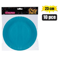 Party Plates 10's - Blue 23cm